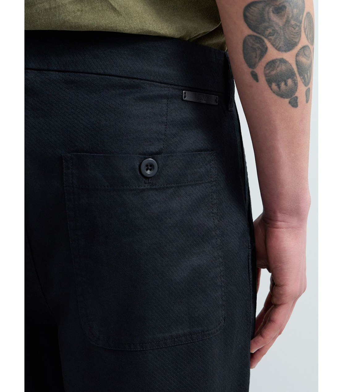 リラックスレギュラーリネンコットンパンツ 詳細画像 ブラック 5